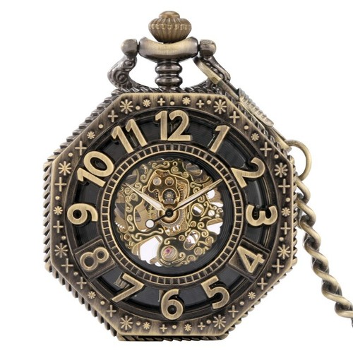 Bronze half hunter mechanical - half,