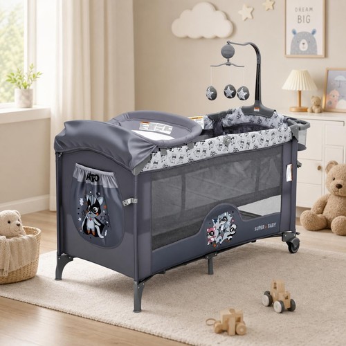 Foldable travel cot - 4-in-1,