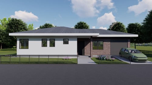 Modern single floor house - floor,