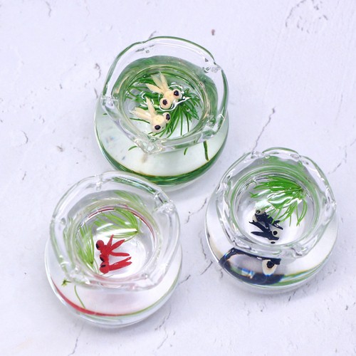 Miniature glass fish tank trio - miniature,