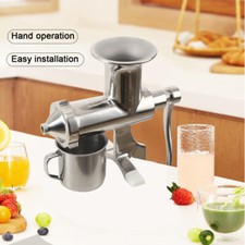 Manual Fruit Vegetable Squeezer Stainless Steel Wheat Grass Citrus Press Juicer