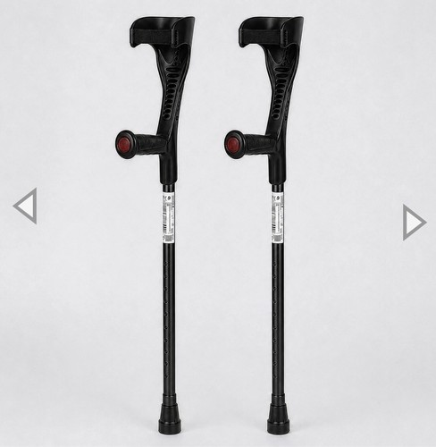 Forearm crutches pair black - -,