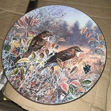 SONG- THRUSHES COALPORT BIRD COLLECTORS PLATE FROM THE SERIES FROSTY MORNINGS 