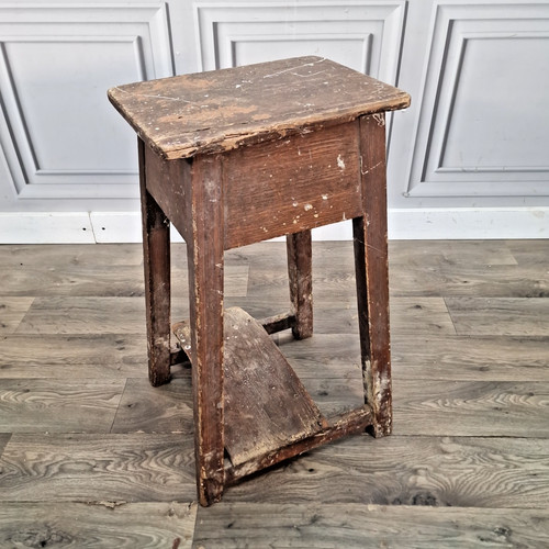 Antique wooden stool - antique, rustic
