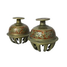 Vintage Brass Enamel Temple