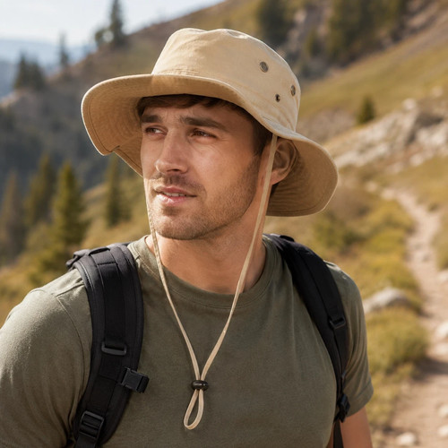 Outback cowboy hat chin - cowboy,