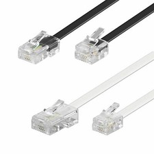 RJ11 to RJ45 Modem Cable Connect Router To ADSL RJ45 Socket Patch Lead HUB Lot