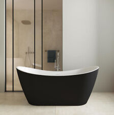 Girona Matte Black Curved Free Standing Bath - 1600mm or 1700mm