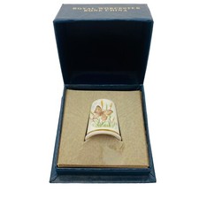 Vintage Royal Worcester Butterfly Thimble Bone China Original Box Sewing Gift