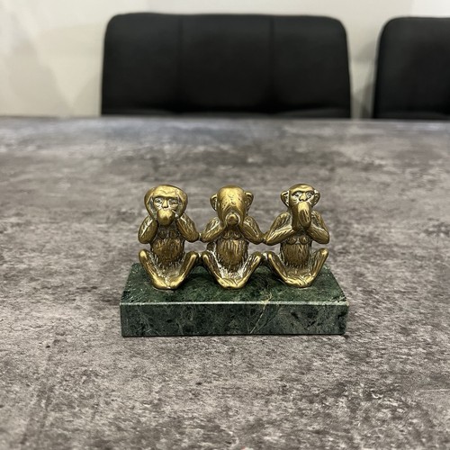 Vintage brass three wise - vintage,
