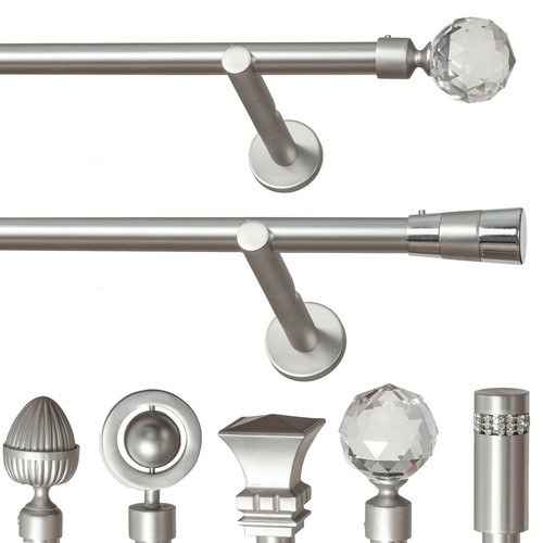 Metal single curtain pole - metal,