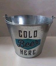 Old Ice Bucket.... Beer Lager Tin "Ice"  Bucket Bottle Ice Holder. 