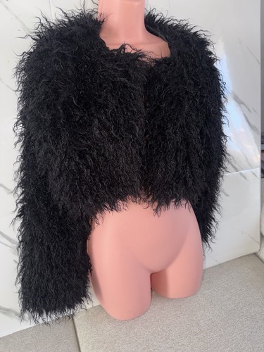 Nwt amazhiyu black - shaggy, faux