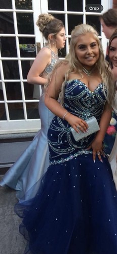 Navy diamante morilee prom - navy,