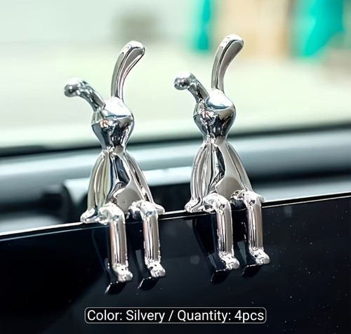 Silver coloured rabbit - silver,