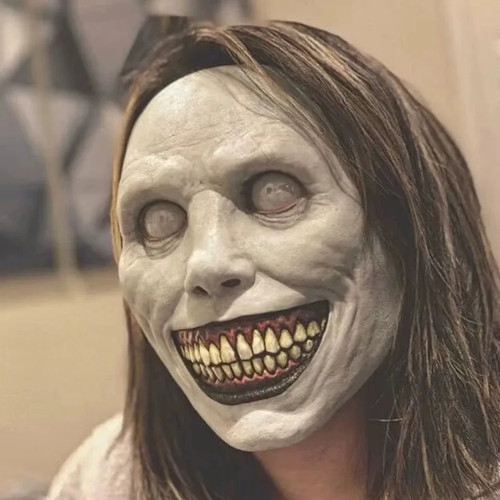 Creepy scary latex mask - latex,