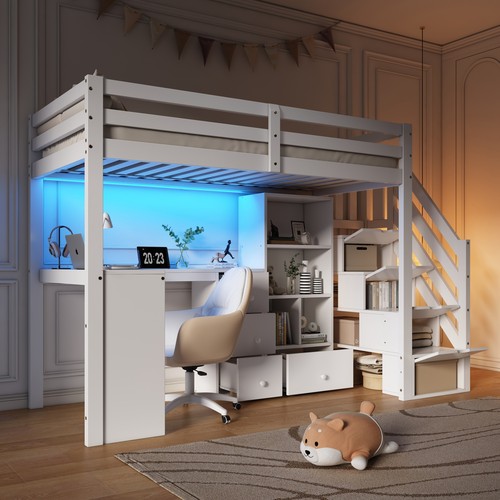 3ft single loft bed - bed, w/