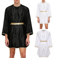 UK Mens Angel Costume Church Baptism Choir Robe Halloween Cosplay Fancy Dress