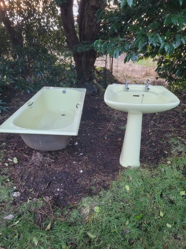 Yellow cast iron bath and - bath,