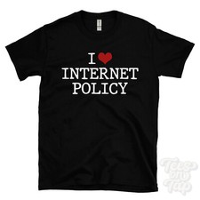 I LOVE INTERNET POLICY T-SHIRT heart governance technology regulation privacy