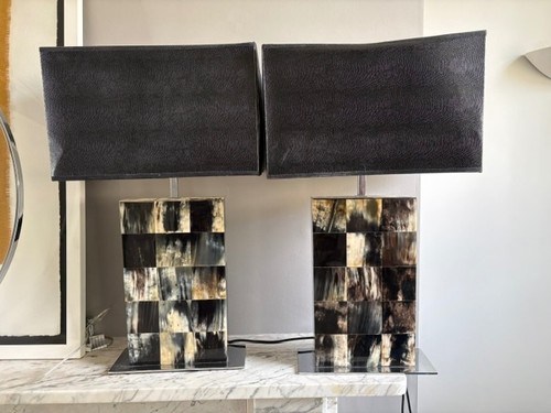 Pair art deco - lamps, (uk
