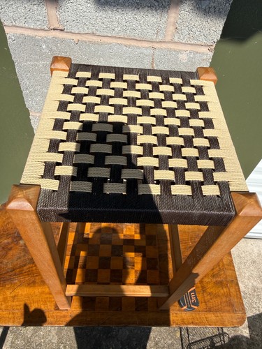 Vintage stool woven - stool, seat