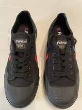 Feiyue Fe Mid 1920 Mens Black MMA Canvas Sneaker 5M 7W Rubber Toe/Logo