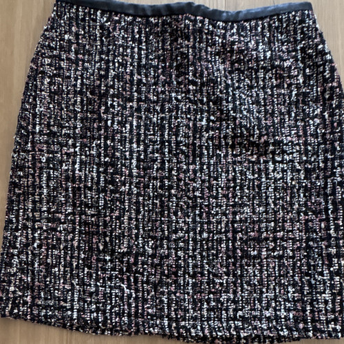 Black tweed pencil skirt - black,