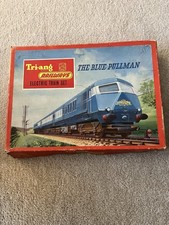 Vintage Tri-ang “Blue Pullman” OO Gauge Electric Train Set – 3-Car + Track