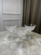 Set of 3 Cut Glass Champagne