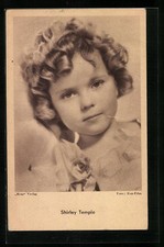Postcard actress Shirley Temple, as a young girl with her curly hair 