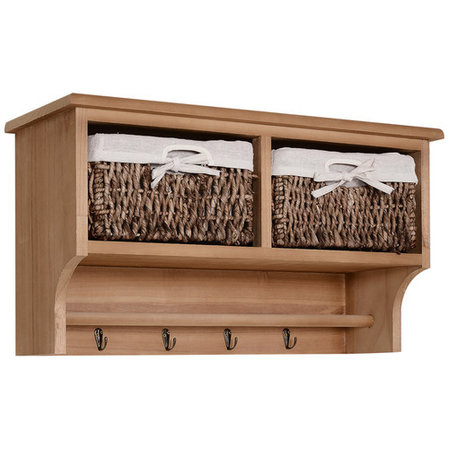 Wall mounted coat rack shelf - mounted,