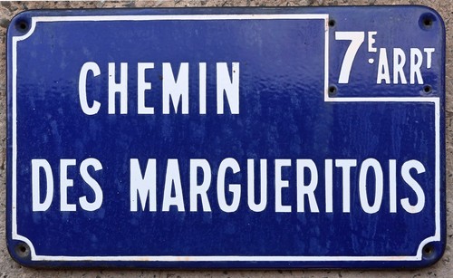 Old french street sign enamel - sign,