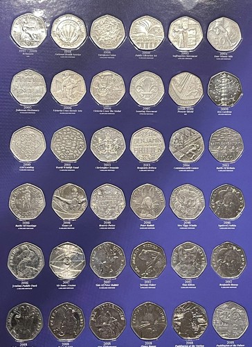 50p coins fifty pence - 50p,