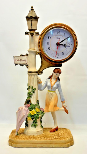 Porcelain lady umbrella - porcelain, w/