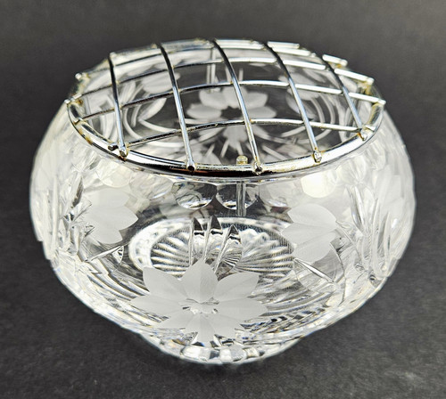 Rose bowl tudor crystal - rose, lead