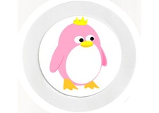 Princess Pink Penguin - Car Tax Disc Holder - Permit REUSABLE - New