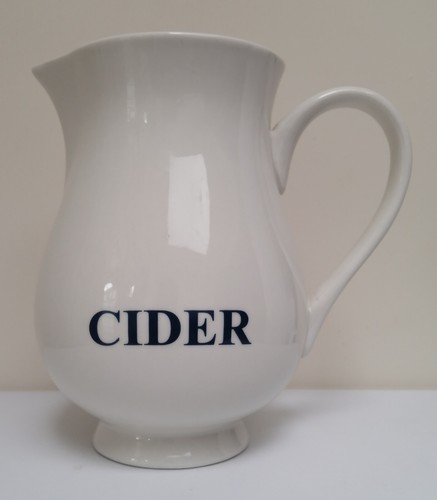 White porcelain cider jug - white,
