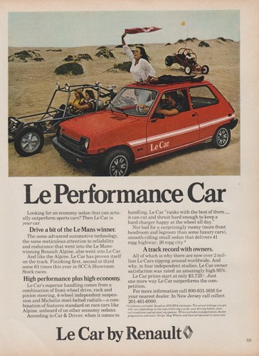 1979 renault car le - renault, "le