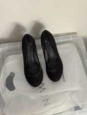 New Look Black Faux Suede Stiletto Shoes Size 3