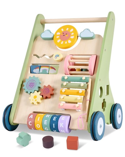 Wooden baby walker for 2 - 1,