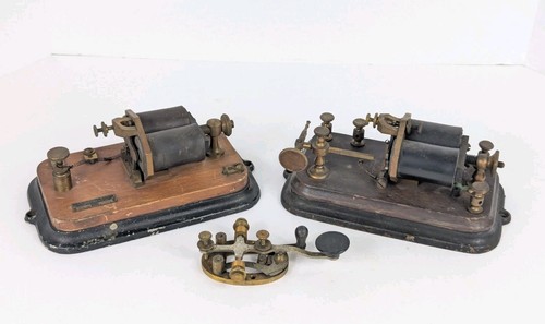 Antique vtg telegraph key - key, and