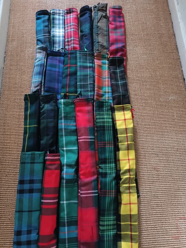 Tartan low whistle long - tartan,