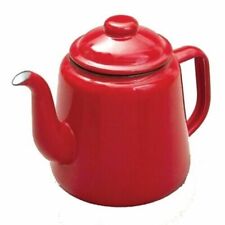 Falcon RED Enamel Tea Pot With Handle & Lid Teapot - Camping  