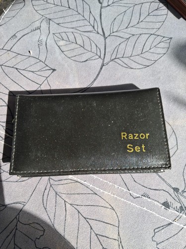 Vintage black leather covered - leather,