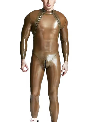 Mens latex rubber - rubber, catsuit