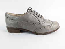 Clarks Narrative Grey Leather Brogue Shoes Uk 3 D Eu 36