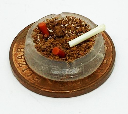 Dolls house clear ashtray - dolls,
