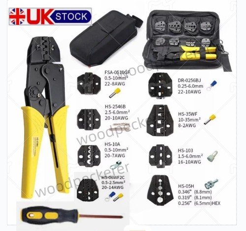 Ratcheting crimping tool kit - ratcheting,