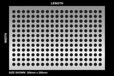 R10 U15 - Custom Size 10mm diameter Perforated Sheet - 3mm thick - No sharp edge